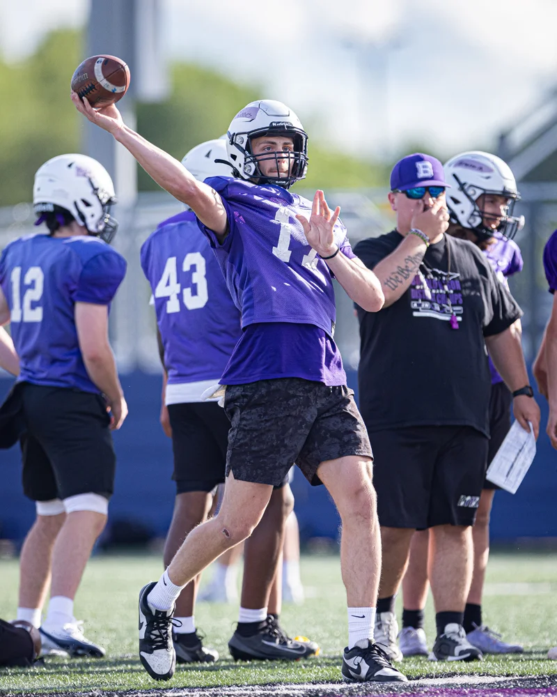 Bison QB releasing the ball