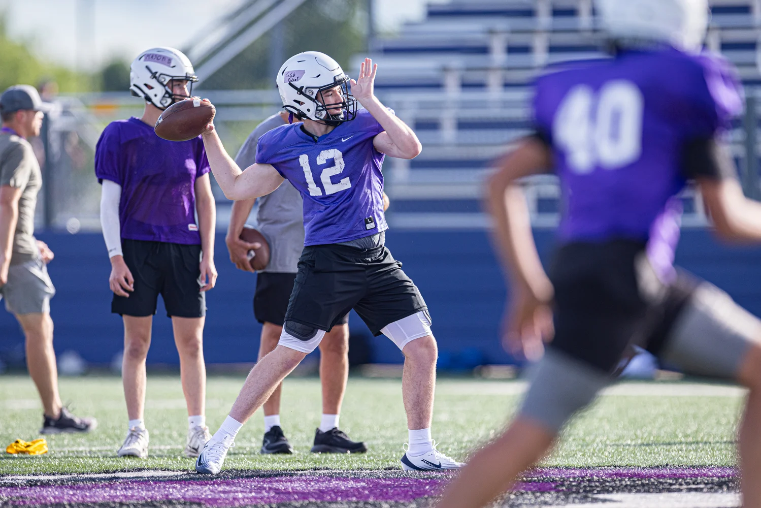 Bison QB throwing down field